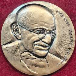 Germany 1986 Medal -Mahatma Gandhi Bronze Medal Extremely Rare #Z-1305