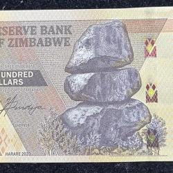 Zimbabwe 100 Dollars GEM UNC Rare Note