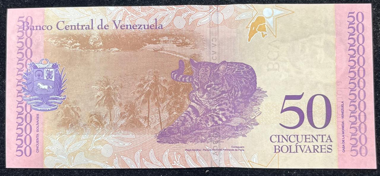 Venezuela 50 Bolívares GEM UNC Rare Note