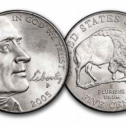 America 5 Cent Uncirculated Philabelphia Mint ROLL Mint 25 PIC Lowest PCS