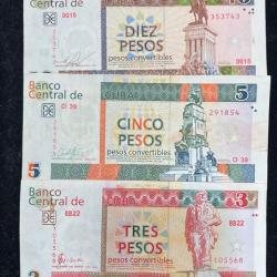 CUBA 5 PCS Set Extermaly Bank Note Set