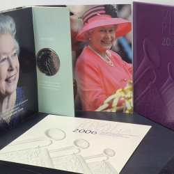 2006 Queen Elizabeth II's Eightieth Birthday Five Pound Crown Proof Set with Beautiful Folder
