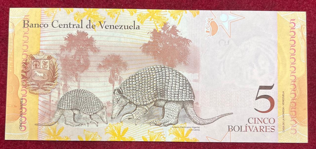 Venezuela 5 Bolívares GEM UNC Rare Note