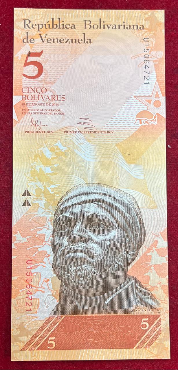 Venezuela 5 Bolívares GEM UNC Rare Note