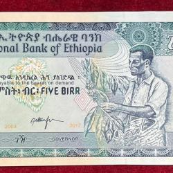 Ethiopia 5 BIRR GEM UNC Bank Note