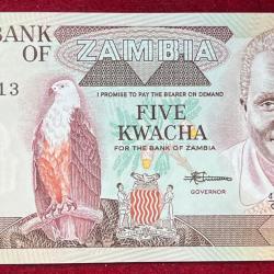Zambia 5 Kwacha GEM UNC Bank Note