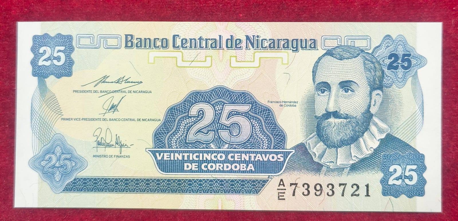 DE Nicaragua 25 Veinticinco Centavos GEM UNC Rare Note