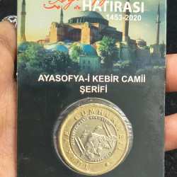 Turkey 1 TURK Lira Commemorative Rare Bimetallic Mint Pack ATM CARD Coin