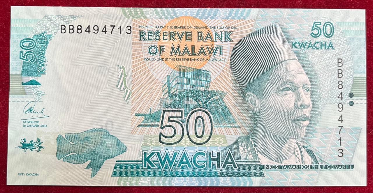 Malawi 50 Kwacha GEM UNC Bank Note