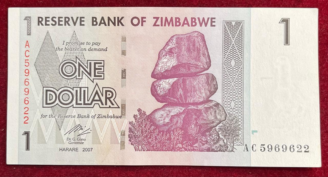 Zimbabwe 1 Dollar GEM UNC Bank Note