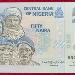 Nigeria 50 Naira Polymer Rare Note # B-2