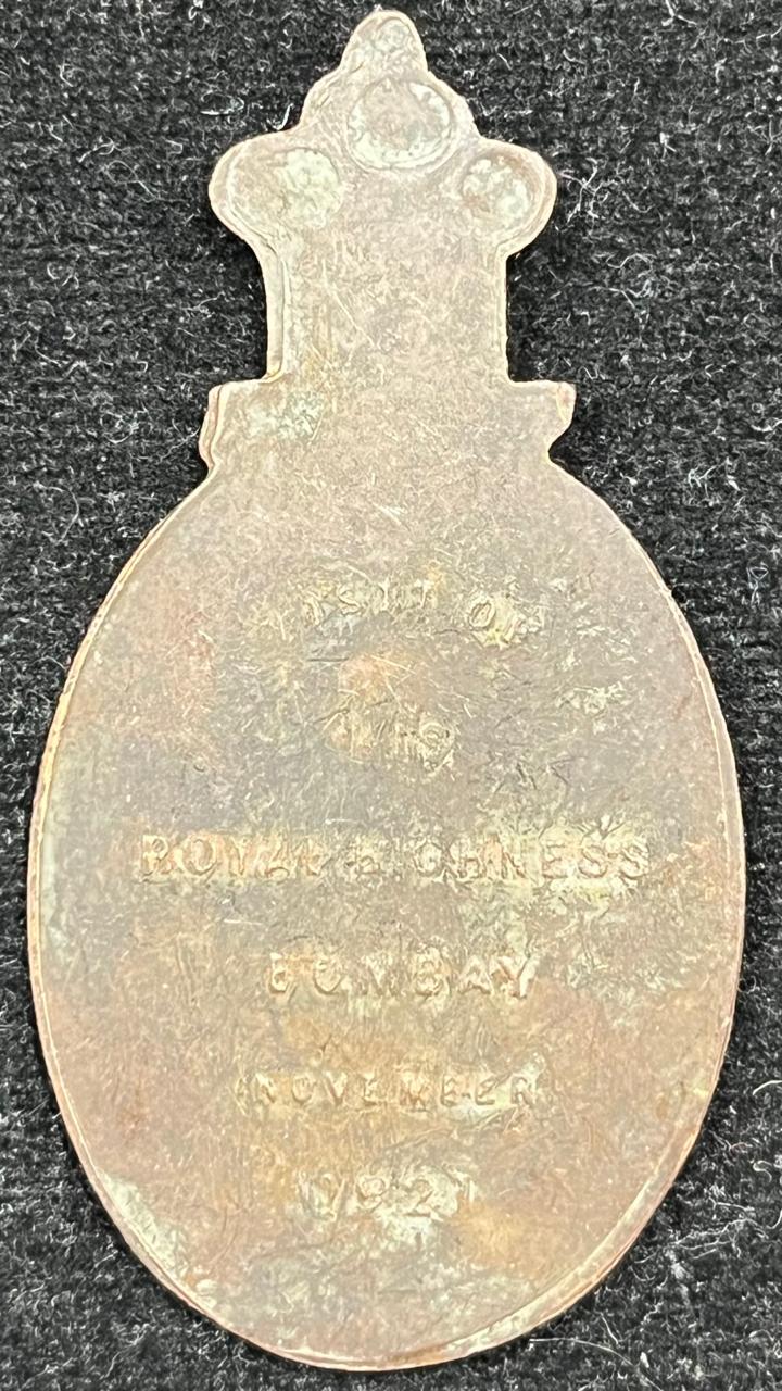 India - British Medal - Edward, Prince of Wales - Visit to Bombay 1921 # Z-1326