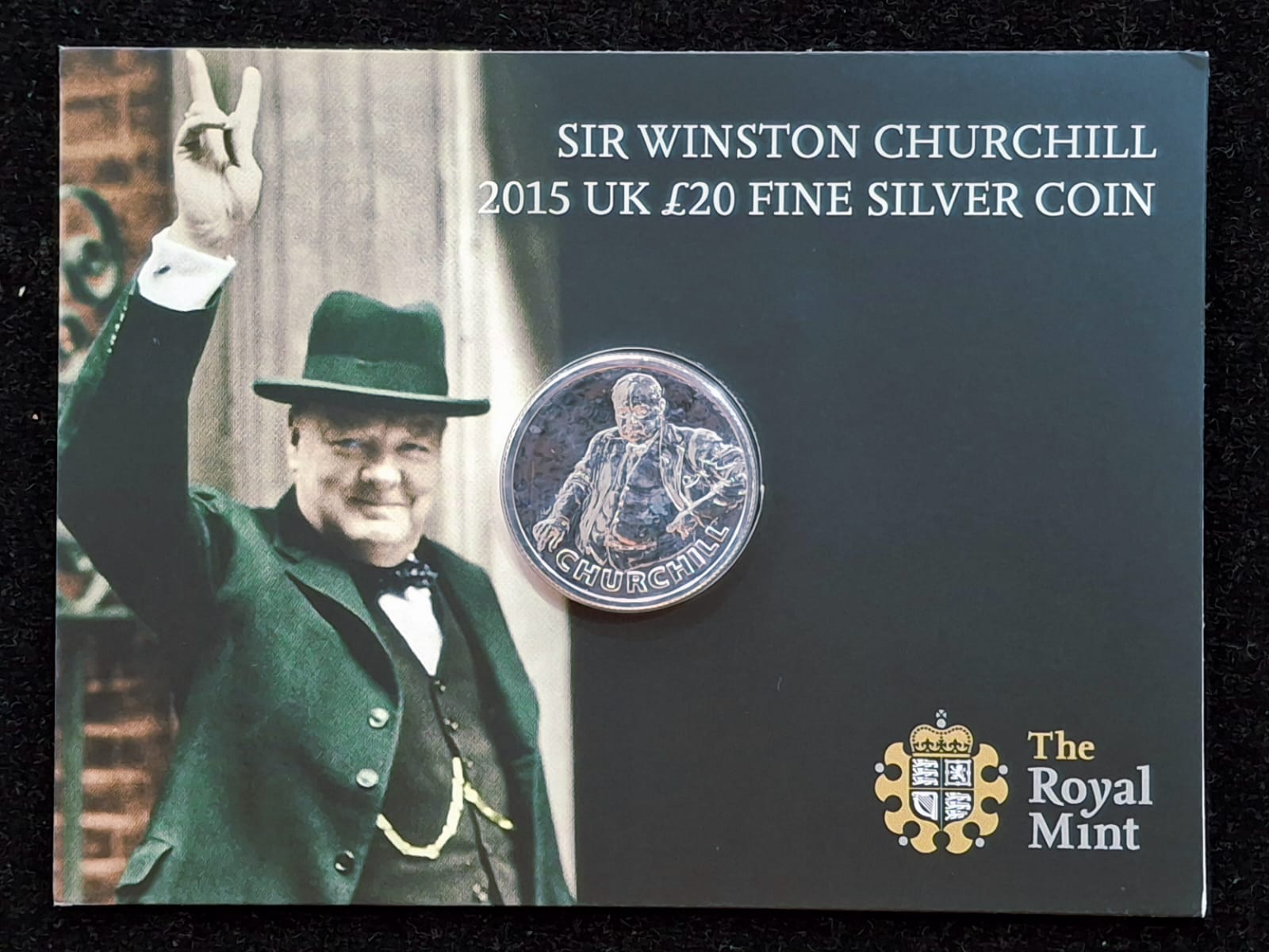 United Kingdom 20 Pounds 2015 - Elizabeth II Sir Winston Churchill Commemorative issue Royal Mint Issue Rare Silver (Weight 15.71 g)
