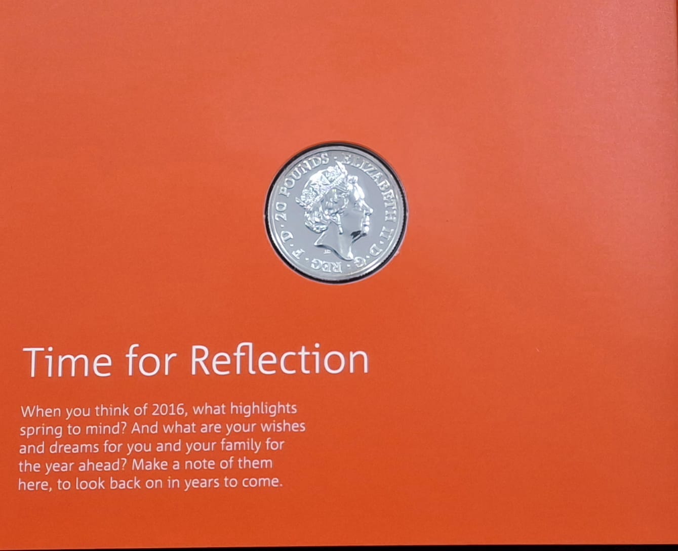 United Kingdom 20 Pounds 2016 - Elizabeth II Christmas, The Nativity Commemorative issue Royal Mint Issue Rare Silver (Weight 15.71 g)