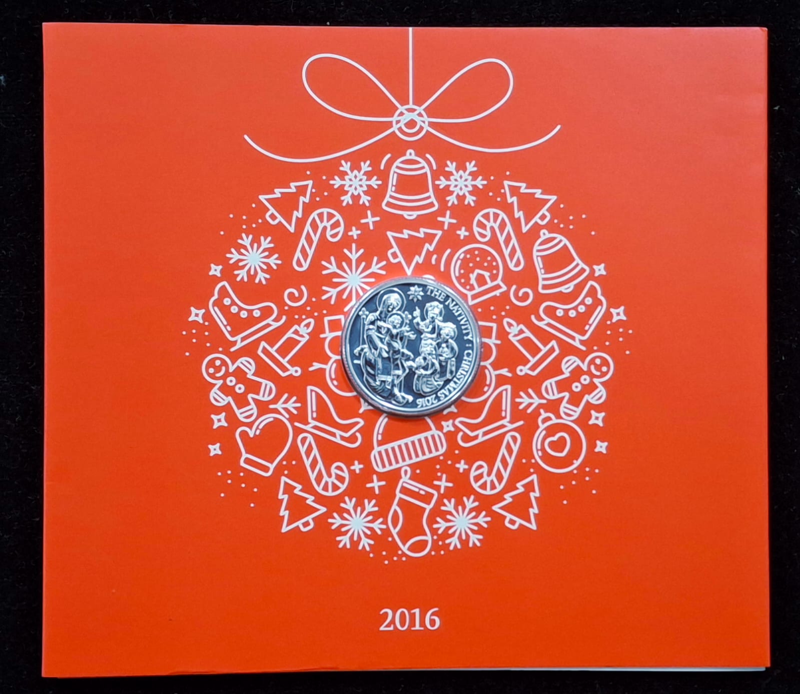 United Kingdom 20 Pounds 2016 - Elizabeth II Christmas, The Nativity Commemorative issue Royal Mint Issue Rare Silver (Weight 15.71 g)