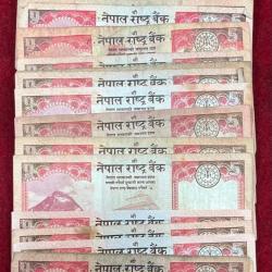 Nepal 5 Rupees Rare ( 50 PCS LOTT ) Used Condition as PER Image # SKU -10
