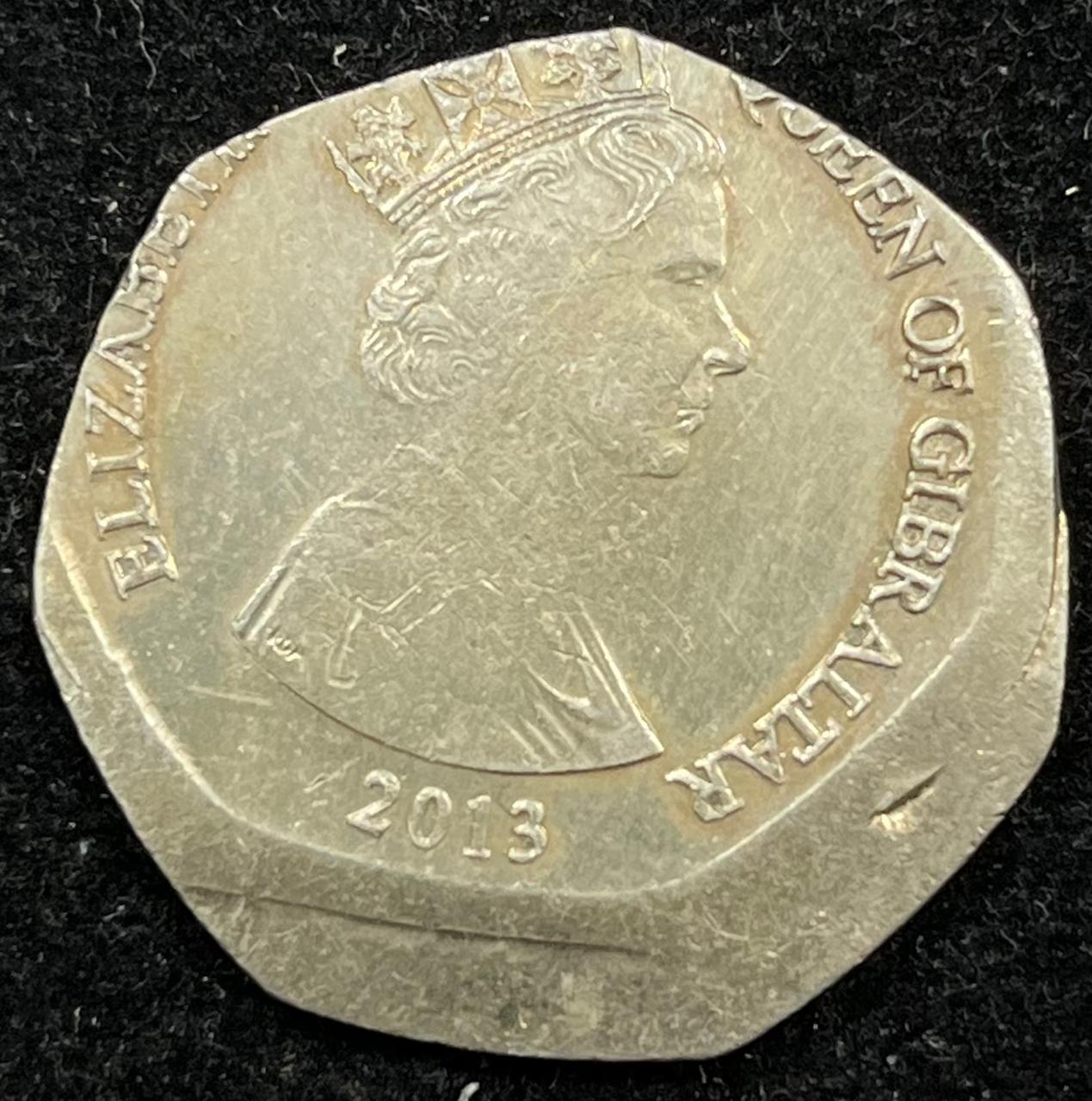 50 Pence - Elizabeth II Error Coin #Z-1355