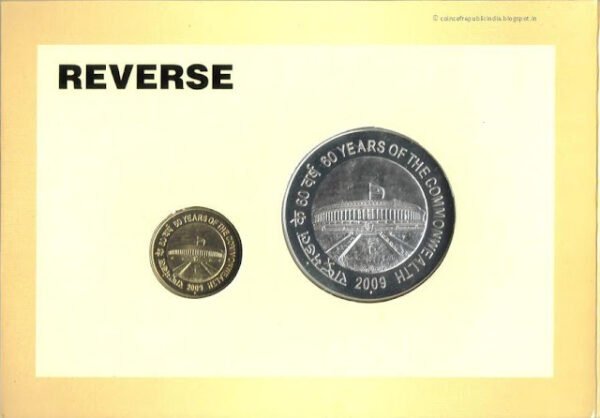 60 YEARS OF THE COMMONWEALTH - 2009 MUMBAI MINT RARE 2 COINS ((UNC SET))