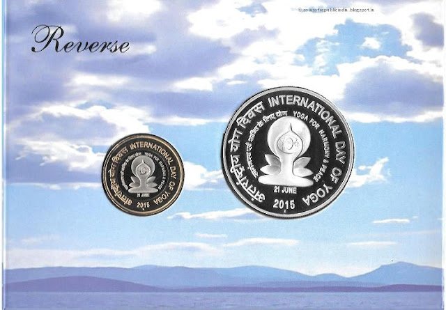 INTERNATIONAL DAY OF YOGA- 21 JUNE (2015) Mumbai Mint 2 Coin (Proof Set)