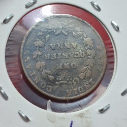 One Quarter Anna 1835 East India Company Coin