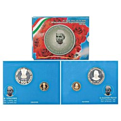 DR.RAJENDRA PRASAD 1884-2009  KOLKATA MINT 2 COINS ((PROOF SET))