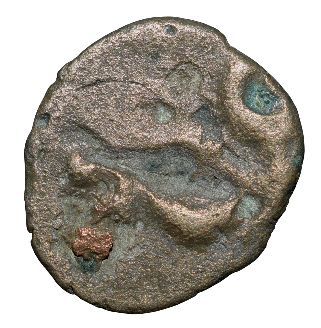 Potin Coin of Satakarni(1st Cen.BC) of Satavahana Dynasty Elephant Type Banavasi Region