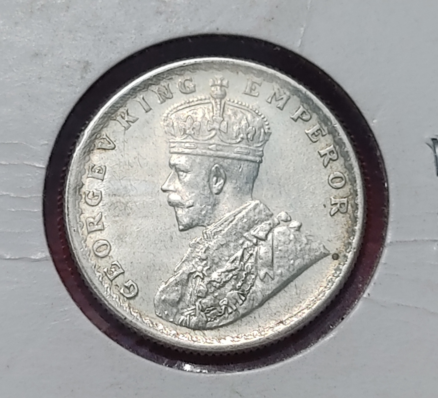 Half Rupee Silver Coin George V 1933 Calcutta Mint High Condition Coin