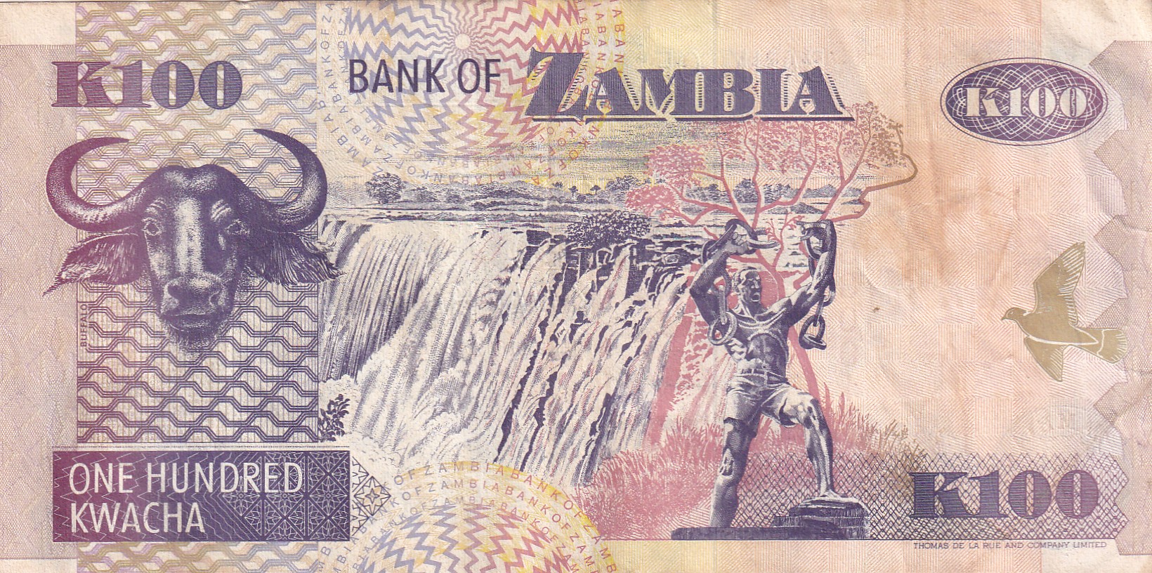 Zambia 100 Kwacha Old Issue World Note