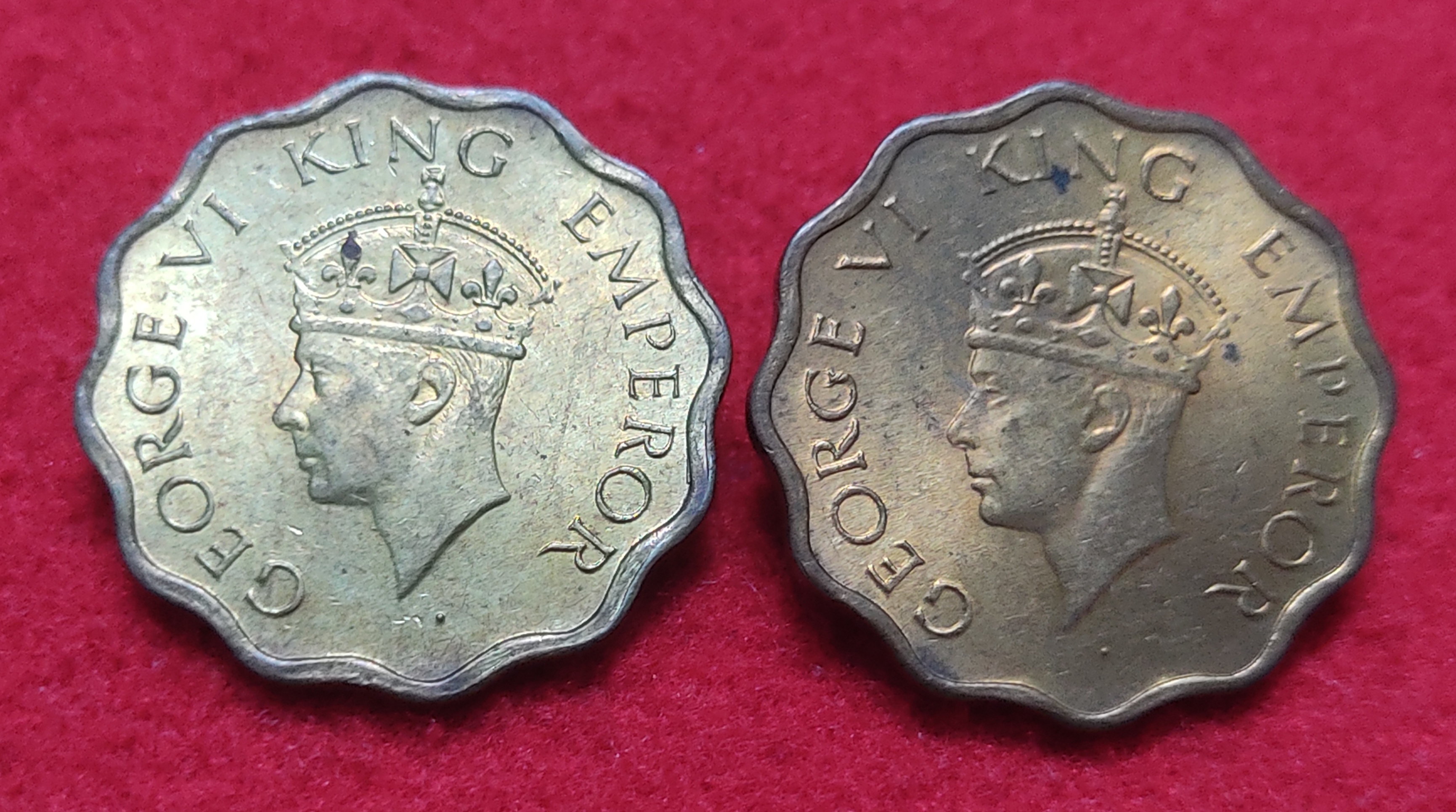 One Anna George V 1942 Calcutta Mint Each Coin Price 525