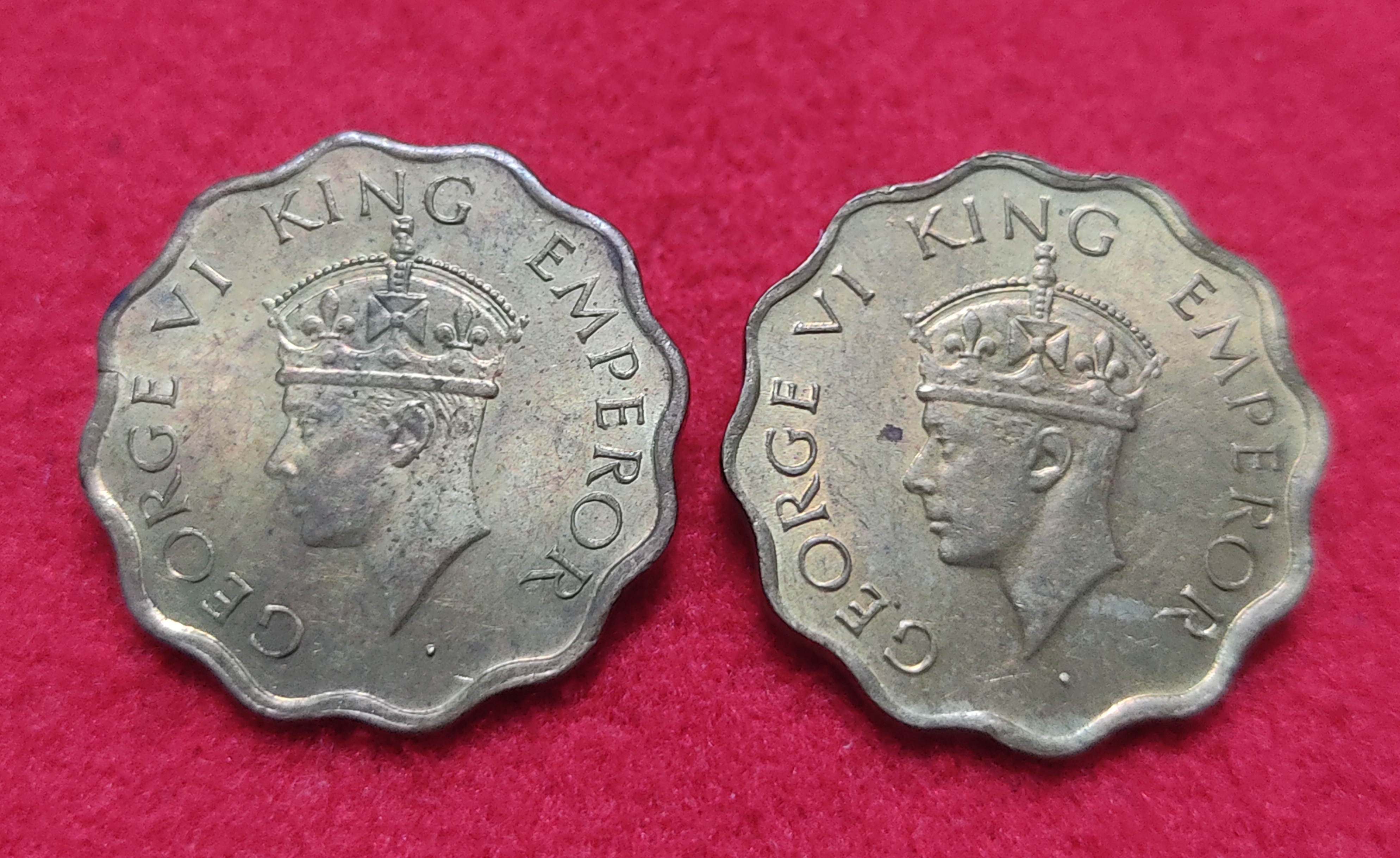 One Anna George V 1944 Calcutta Mint Each Coin Price 525