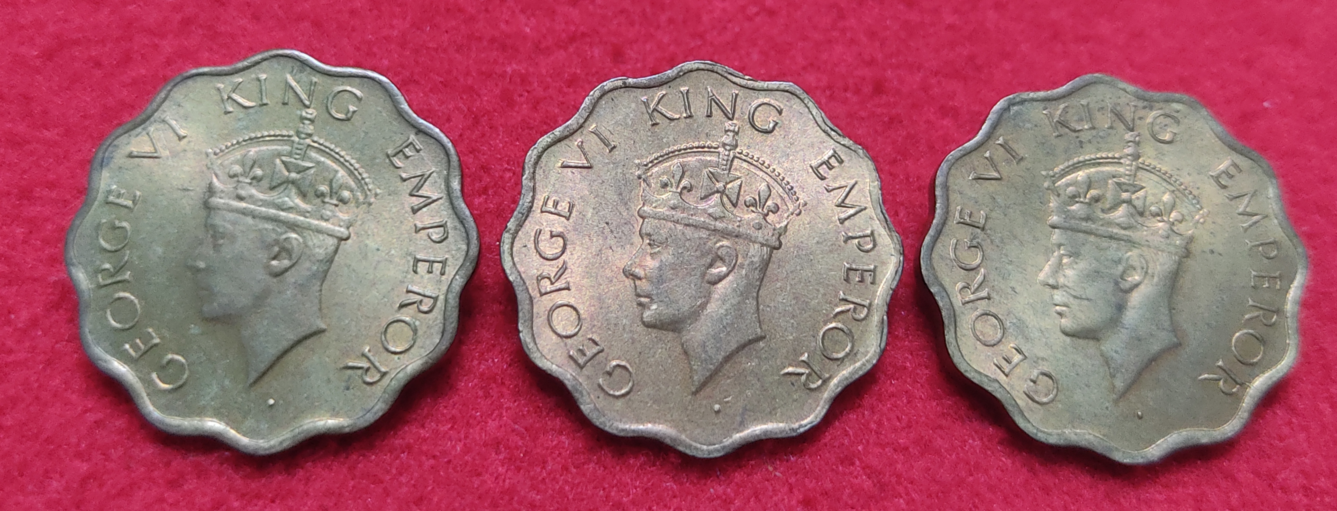 One Anna George V 1943 Calcutta Mint Each Coin Price 525