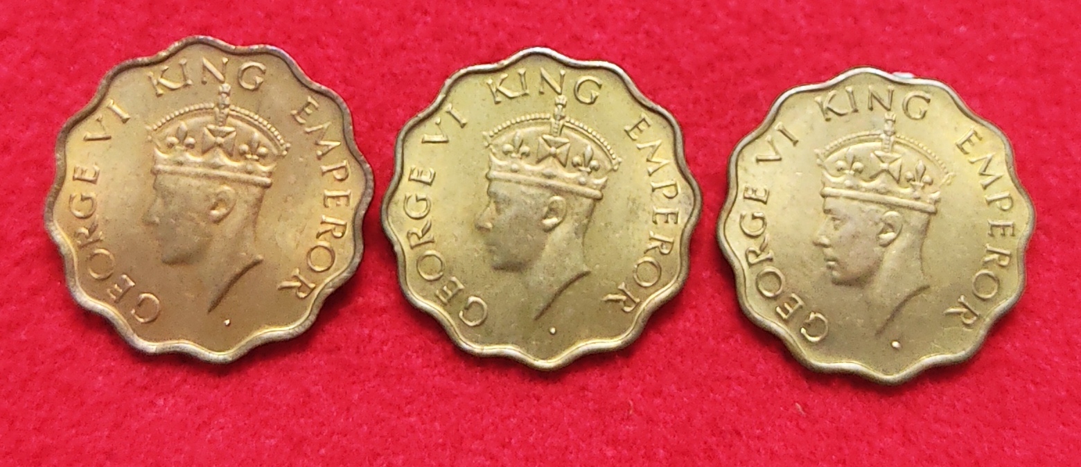 One Anna George V 1942 Calcutta Mint Each Coin 840