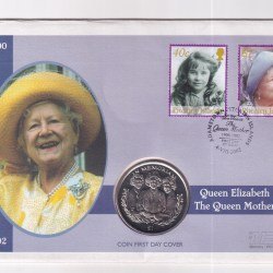 Sierra Leone 1 Dollar 2002 - *Queen Elizabeth* the Queen Mother - Commemorative Coin First DAY Cover Mint Pack GEM UNC