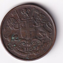 1835 East India Company ¼ Anna High Grade Coin # N-405