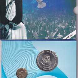 MOTHER TERESA BIRTH CENTENARY - 2010 KOLKATA MINT 2 COINS ((UNC SET))