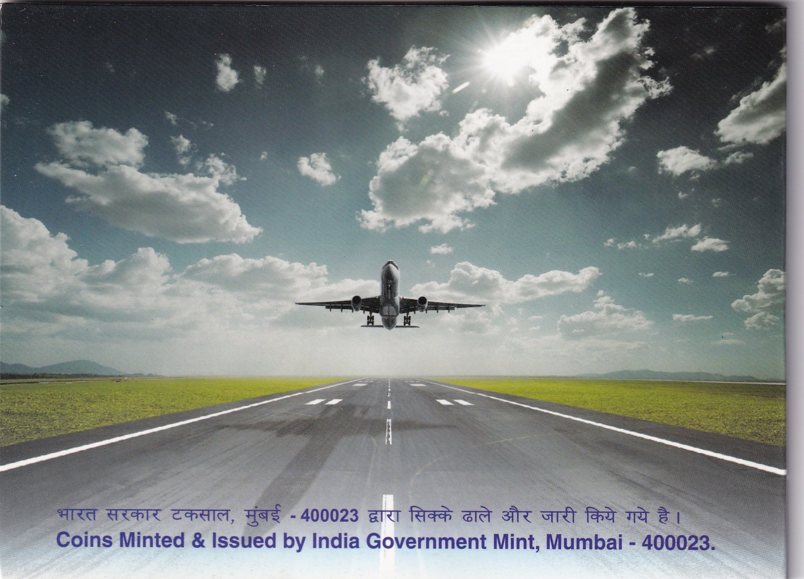 100 YEARS CIVIL AVIATION INDIA 2011 Mumbai Mint UNC SET 2 COIN