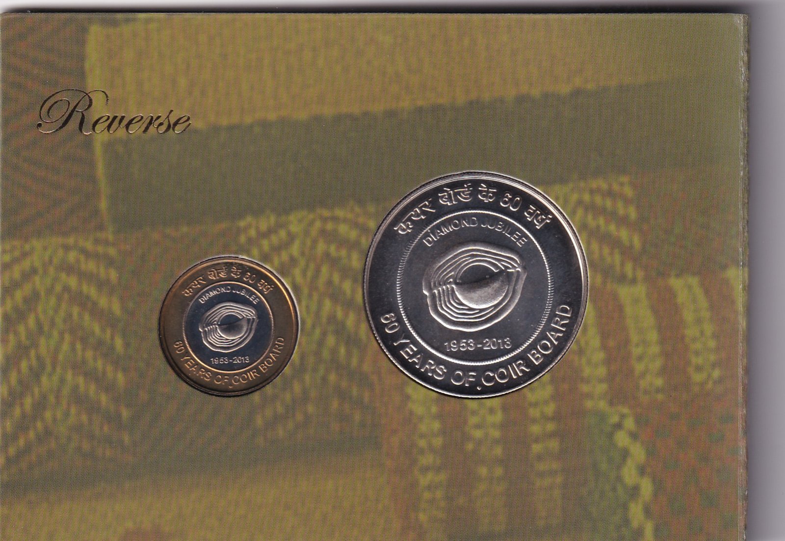 60 Year of Coir Board (1953-2013) Mumbai Mint 2 Coin Unc Set
