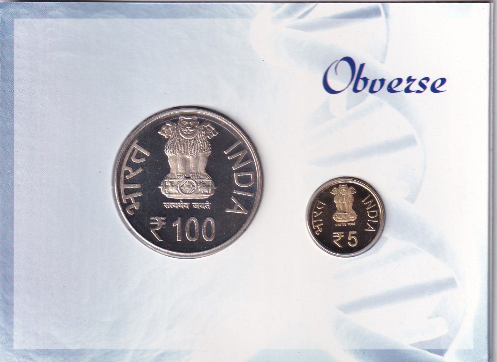 INDIAN COUNCIL OF MEDICAL RESEARCH-2011 MUMBAI MINT 2 COIN ((PROOF SET))