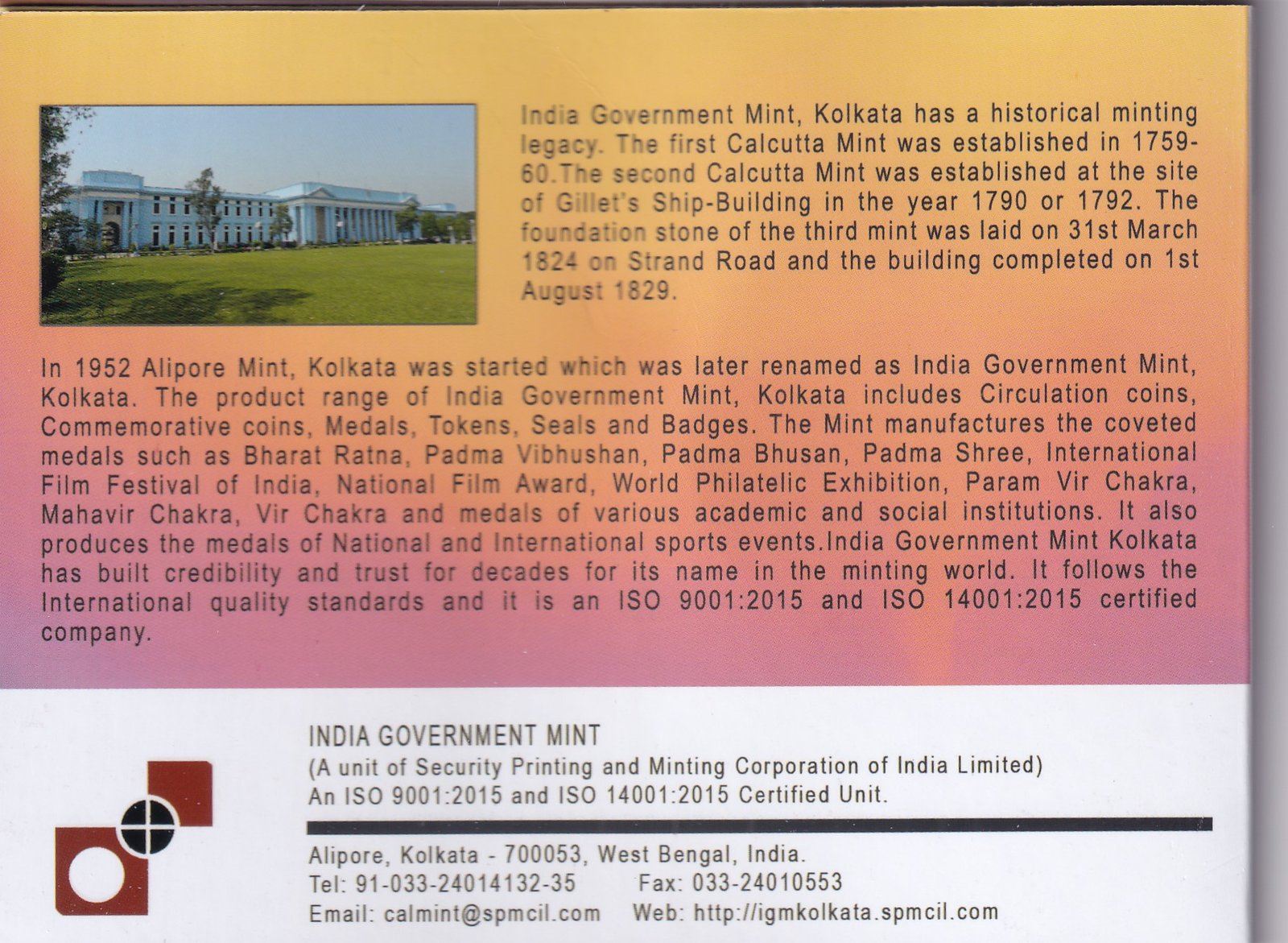 MANN KI BAAT (100TH EPISODE) KOLKATA MINT 1 COIN ((PROOF SET))