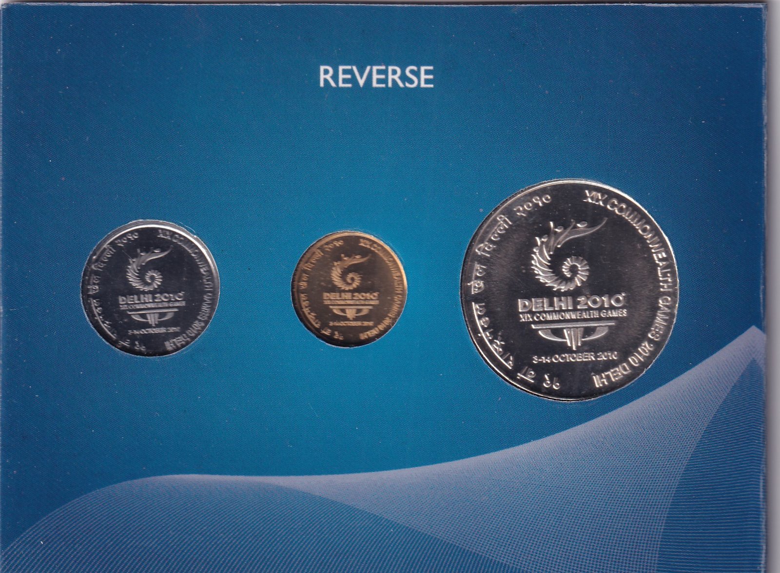 XIX COMMONWEALTH GAMES DELHI-2010  KOLKATA MINT 3 COINS ((PROOF SET))