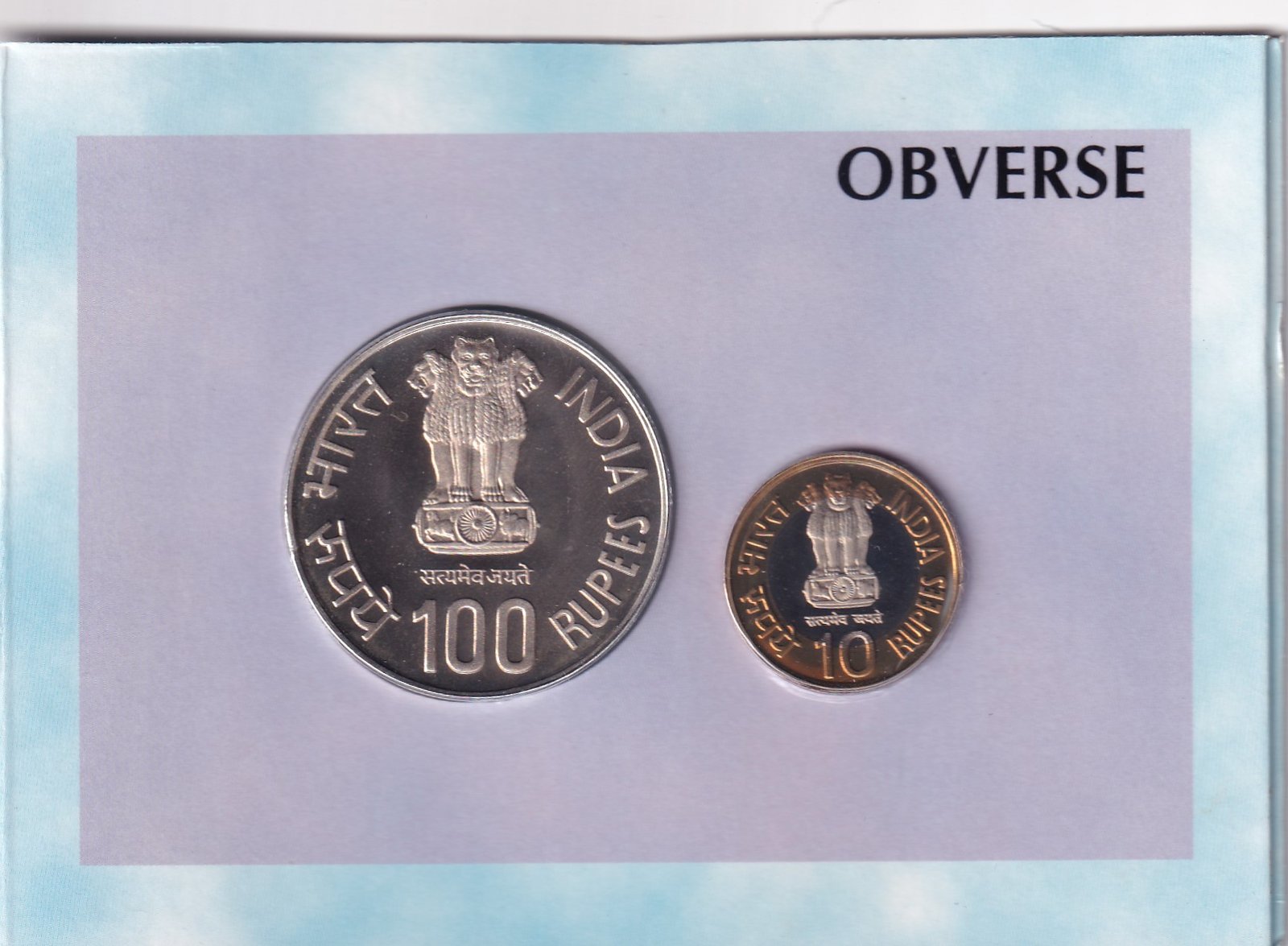 HOMI BHABHA BIRTH CENTENARY YEAR -2009 MUMBAI MINT RARE 2 COINS ((PROOF SET))