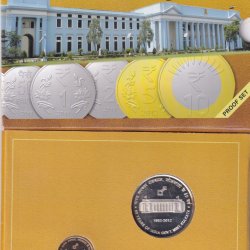 60 YEARS OF INDIA GOVT. - 2012 KOLKATA MINT RARE 2 COIN ((PROOF SET))