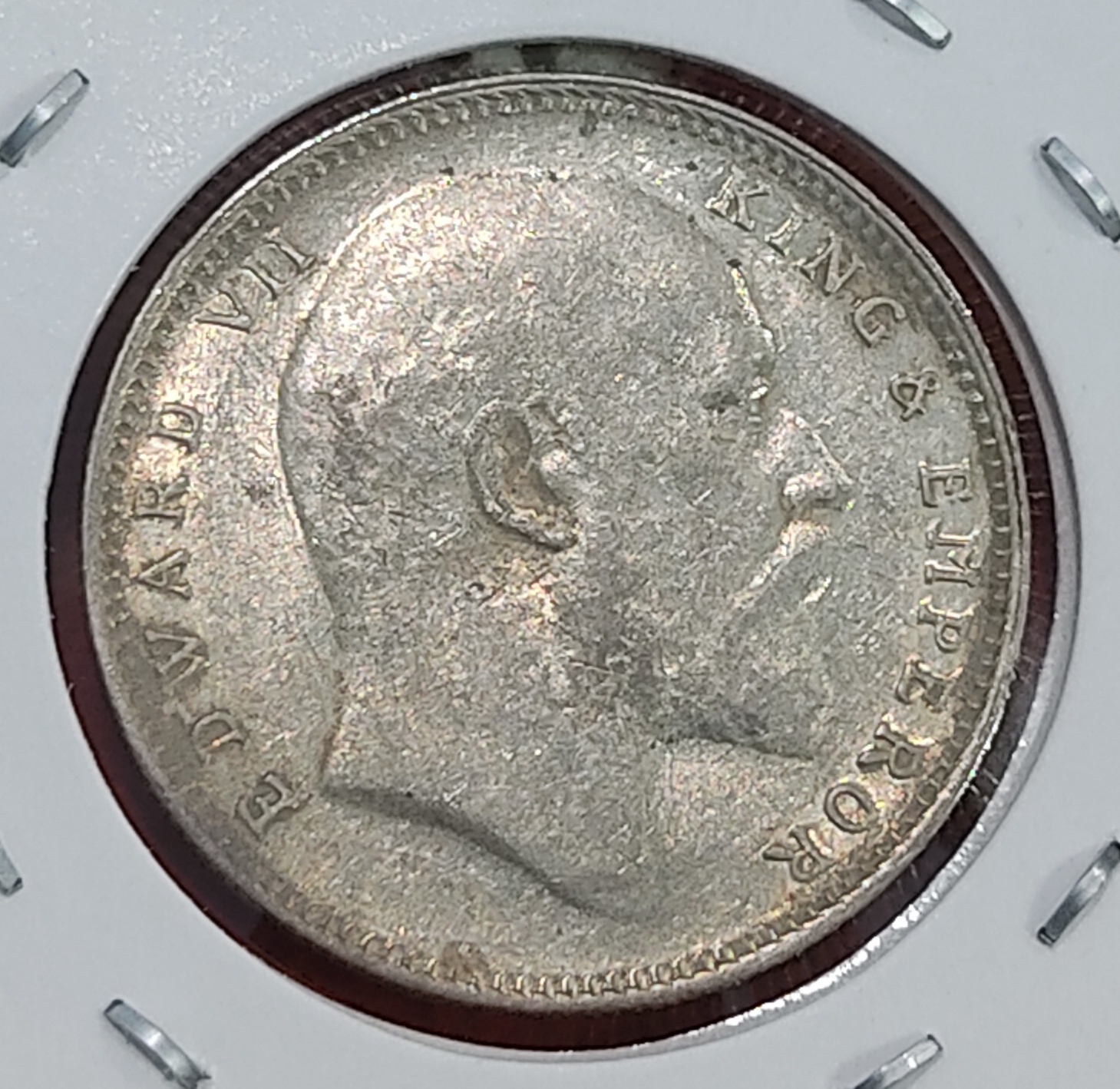 One Rupee Edward VII 1910 Calcutta Mint