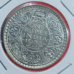One Rupee Silver Coin George VI 1938 Bombay Mint GEM UNC Condition