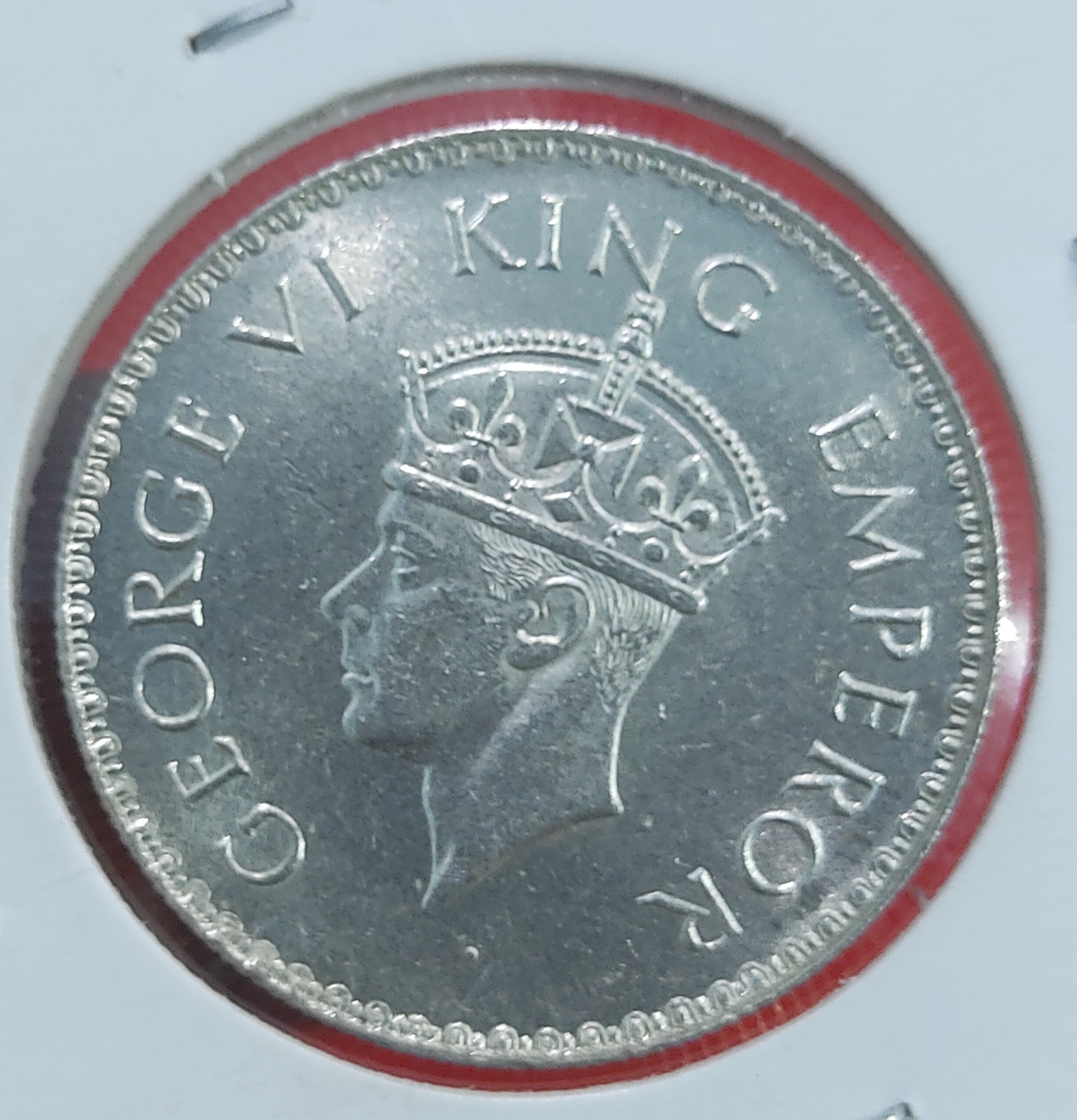 One Rupee Silver Coin George VI 1938 Bombay Mint GEM UNC Condition