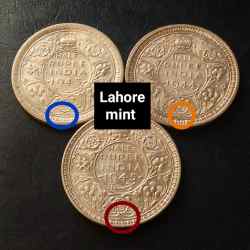King👑👑👑👑 George Vl 🌗 Lahore Mint & Half rupees 1943/44/45 Weight 6gm each Silver🏅 Original Gauarantee Excellent Condition. 3 piece given Same and similar piece available