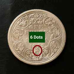 Victoria Queen 👑👑 Year. 1862 Dot variety 1862+6 dots=1868 year. dots Variety as per image Weight 11.5 GM Original Gauarantee Excellent Condition Same and similar piece available