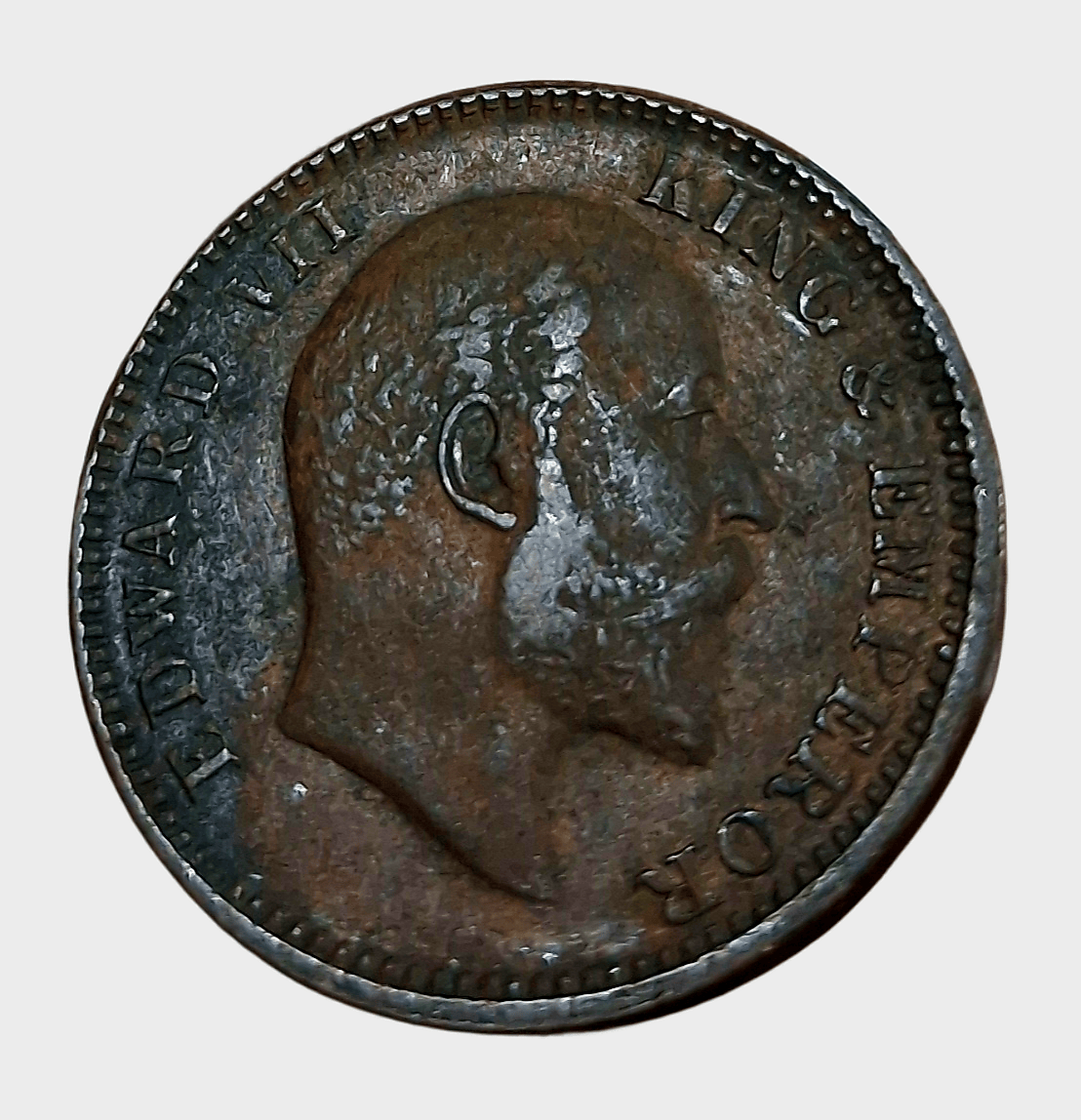 British India Copper One Quarter Anna Year 1910 King Edward-VII **Scare** High Collectable Grade.