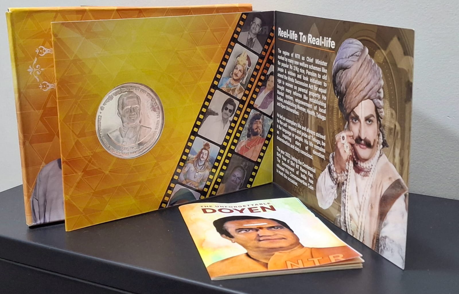 CENTENNIAL BIRTH YEAR OF SHRI NANDAMURI TARAKA RAMA RAO 2023 HYDERABAD MINT RARE 1 COIN ((UNC SET))