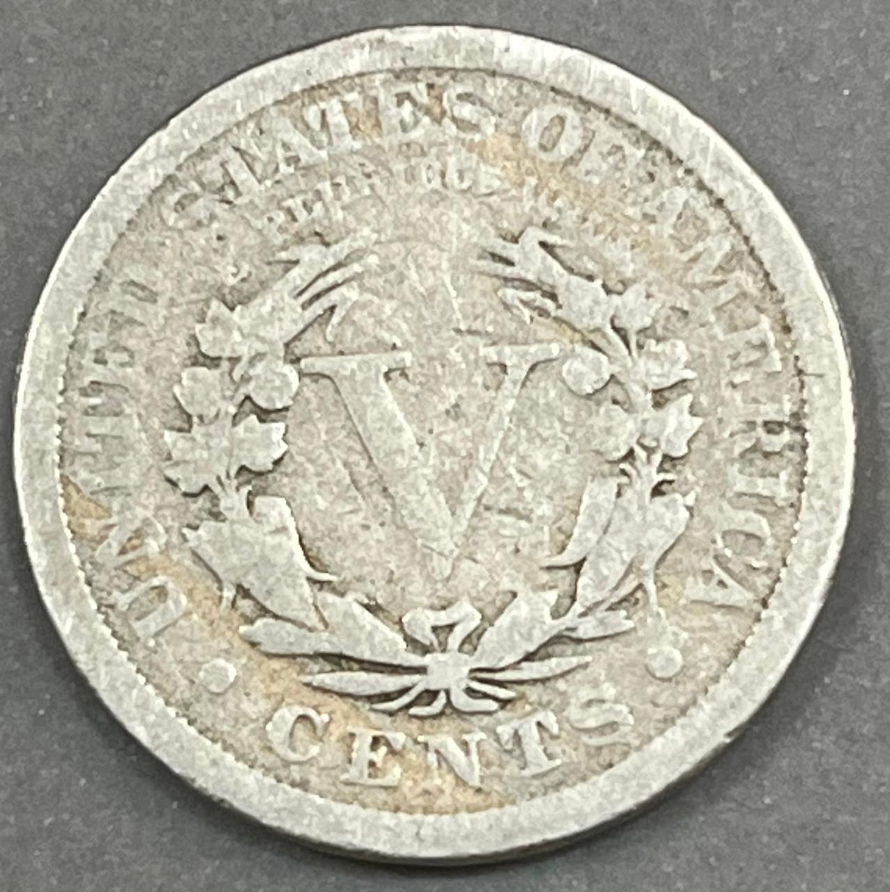 America 5 Cents "Liberty Nickel" with "Cents" Rare Coin #Z-1369